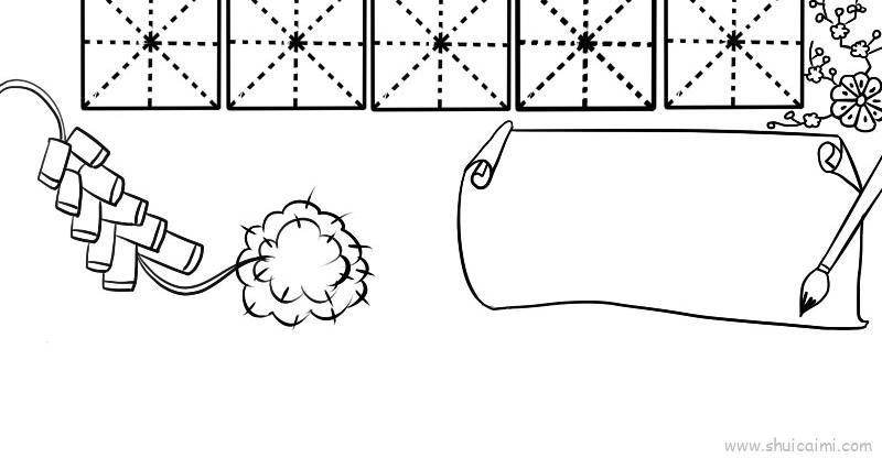 春节简笔画主题画