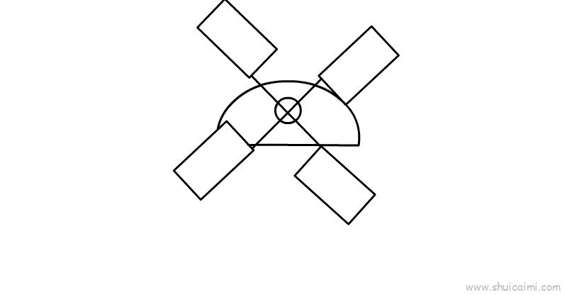 点缀装饰小图案 风车简笔画