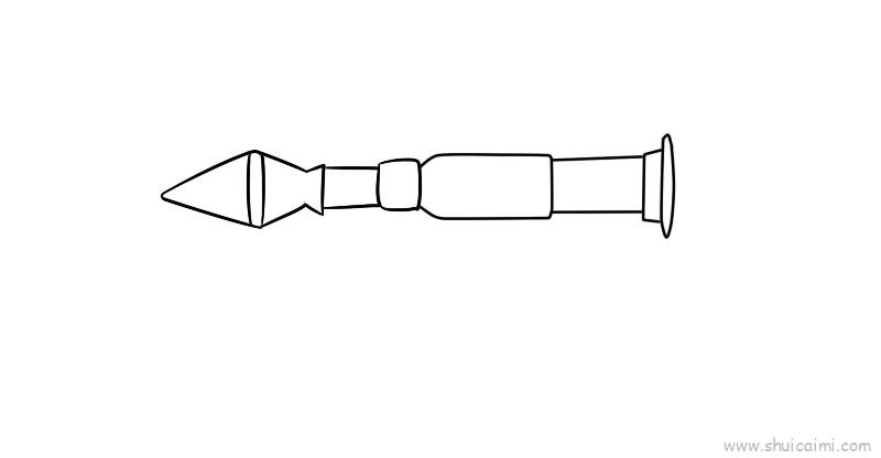 火箭筒简笔画教程