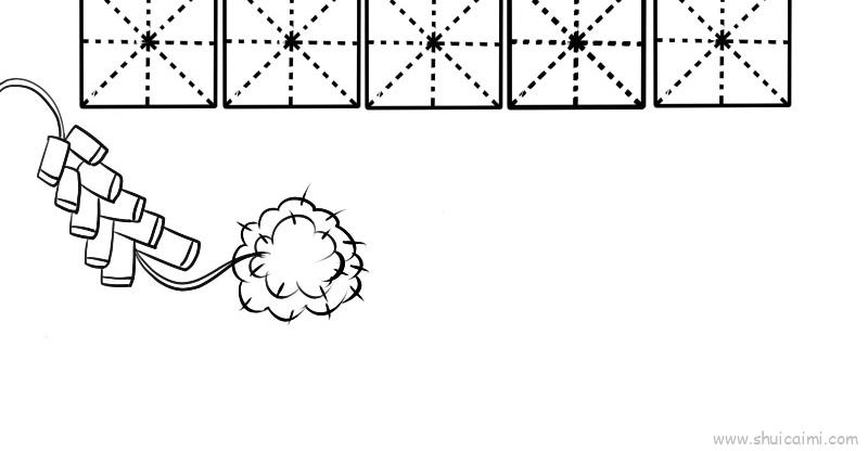 春节简笔画主题画