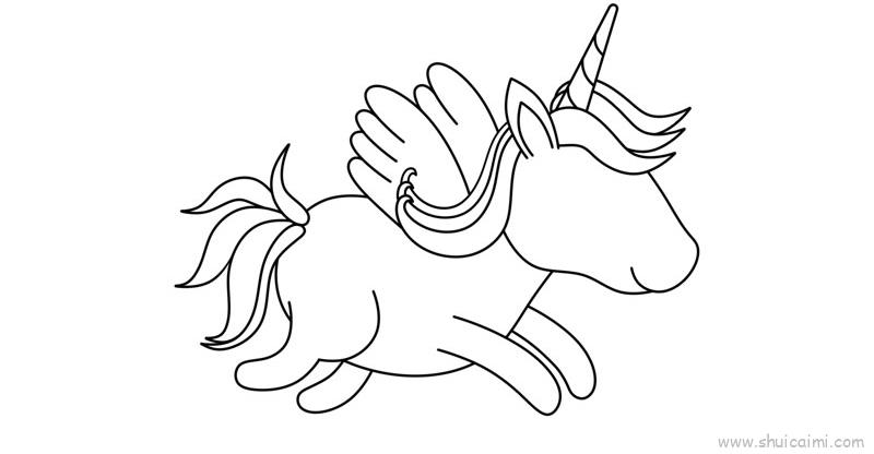 网红独角兽儿童画怎么画 网红独角兽简笔画简单-图片4
