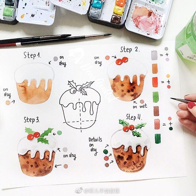 简单的水彩画