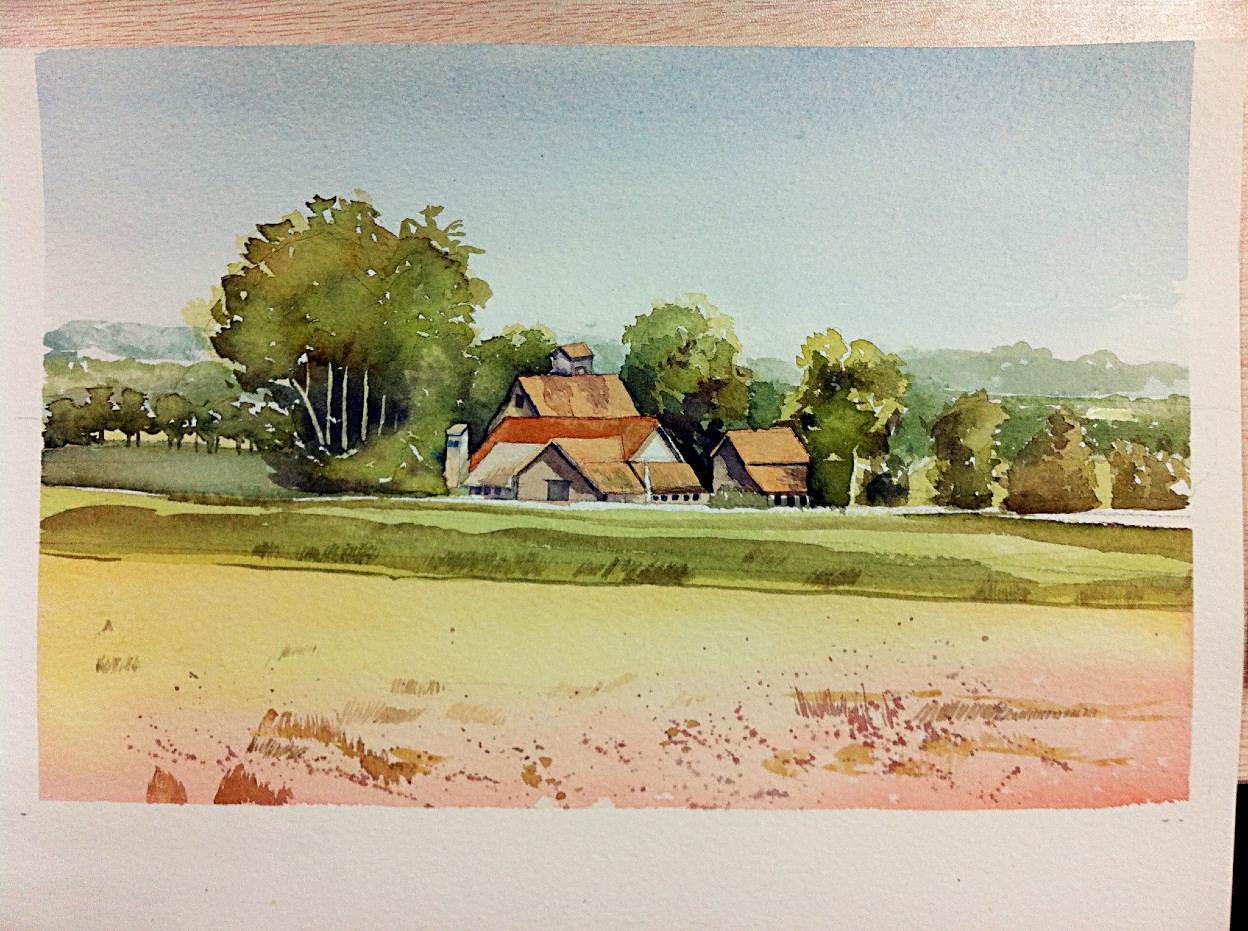 好看的水彩画风景