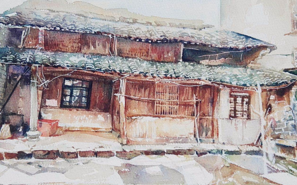 老房子水彩画