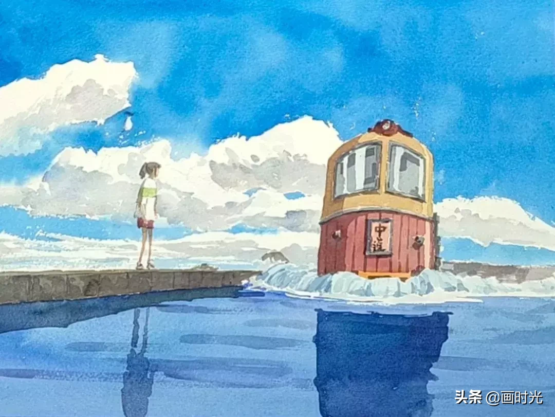 千与千寻水彩画