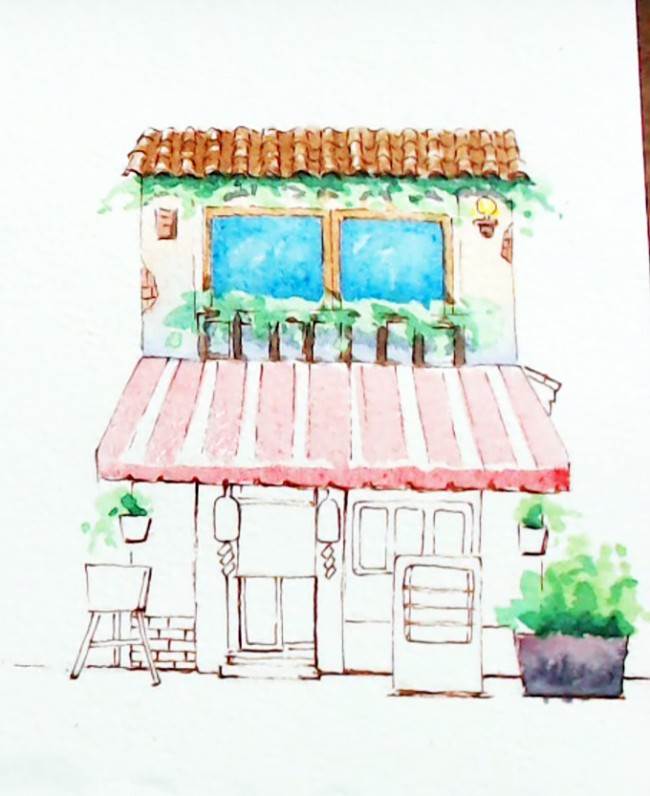 简单房子水彩画 水彩画房屋简单-图片3