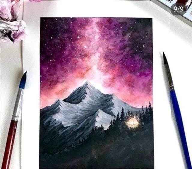 水彩画简单风景画 简易水彩画教程-图片2
