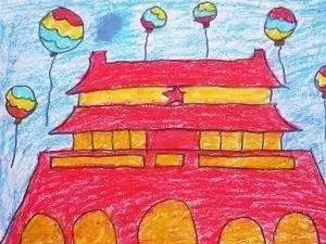 爱国的水彩画 爱国的水彩画作品-图片3
