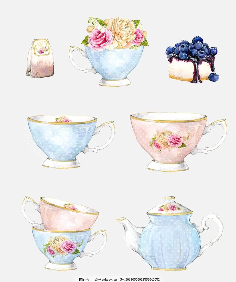 茶壶水彩画 水壶水彩画-图片5