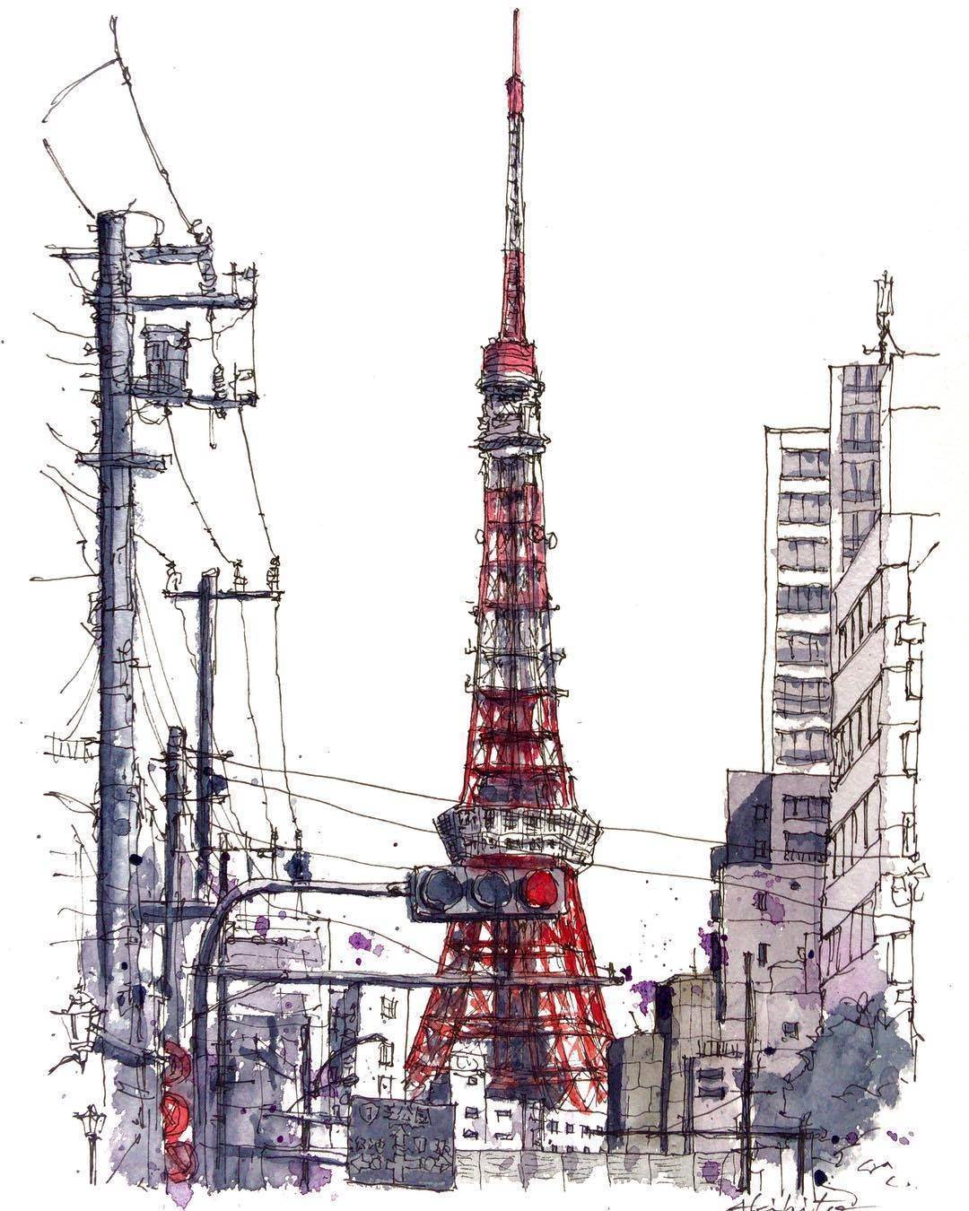 建筑水彩画简单 建筑水彩画简单又好看-图片3
