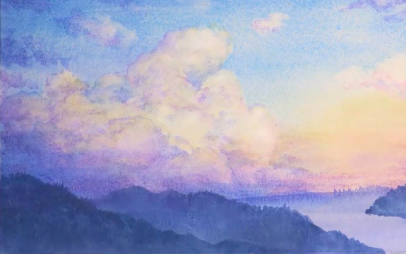 天空水彩画 天空水彩画教程步骤图片-图片1