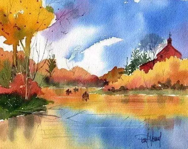 一幅简单的水彩画