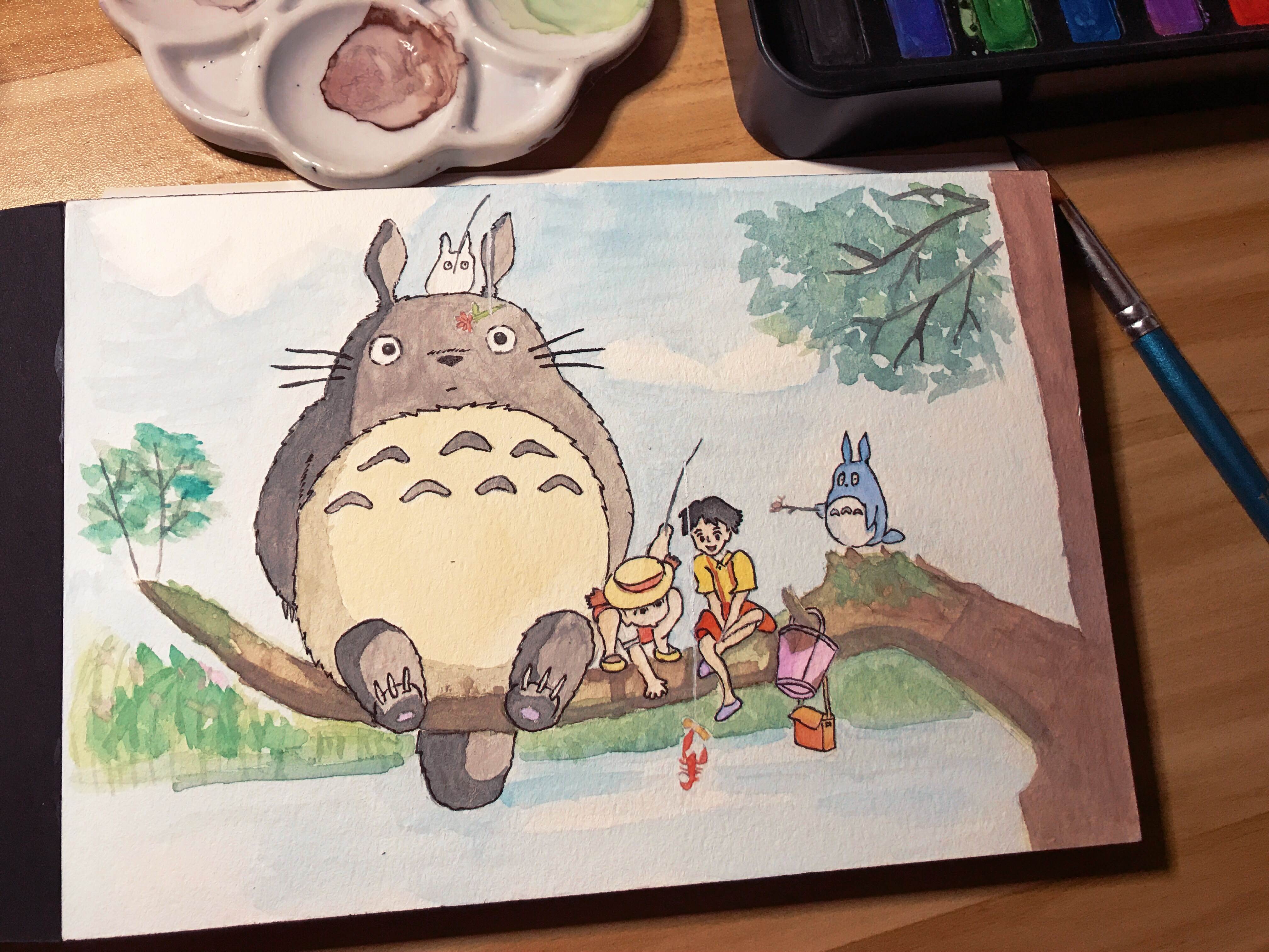 初中生水彩画