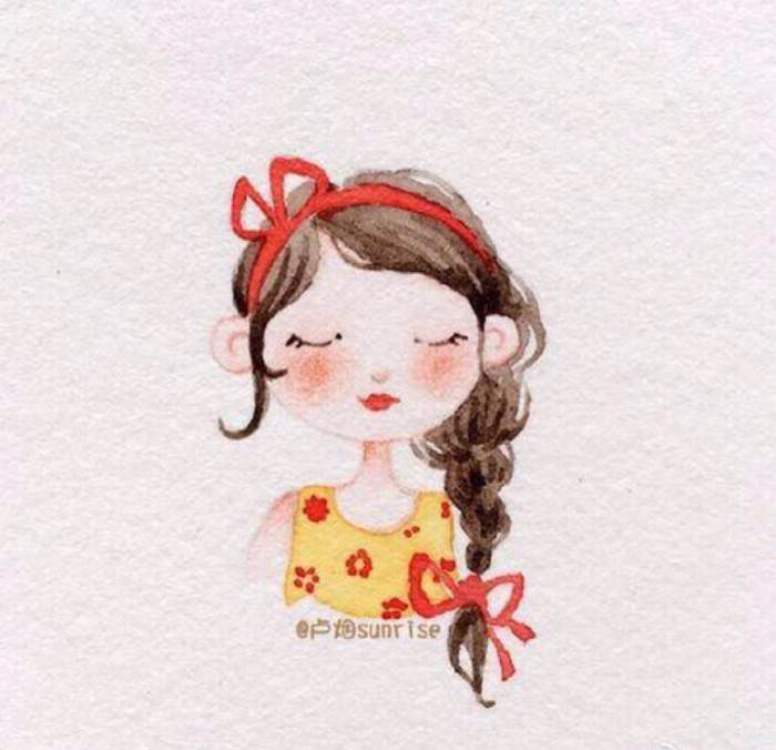 可爱水彩画 可爱水彩画小动物-图片1