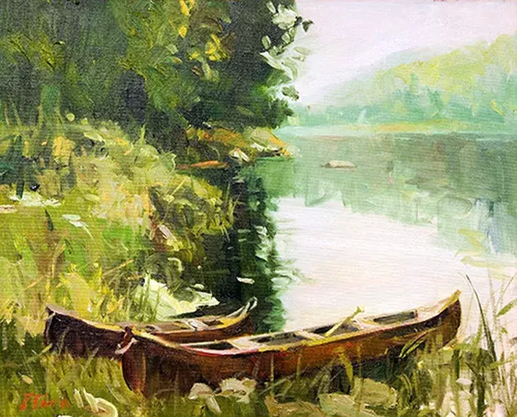 水彩和油画