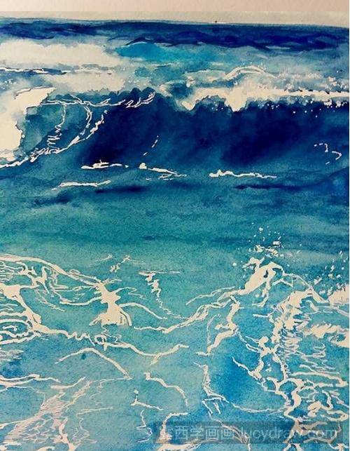 大海的水彩画 大海的水彩画法-图片5