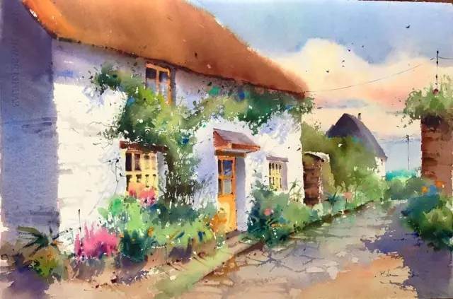 好看的水彩画风景