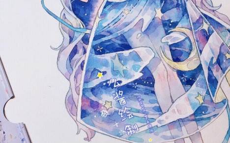 星辰大海水彩画教程 星辰大海水彩画教程简单-图片1
