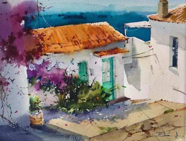 超简单的风景水彩画 简单好看的水彩风景画-图片3