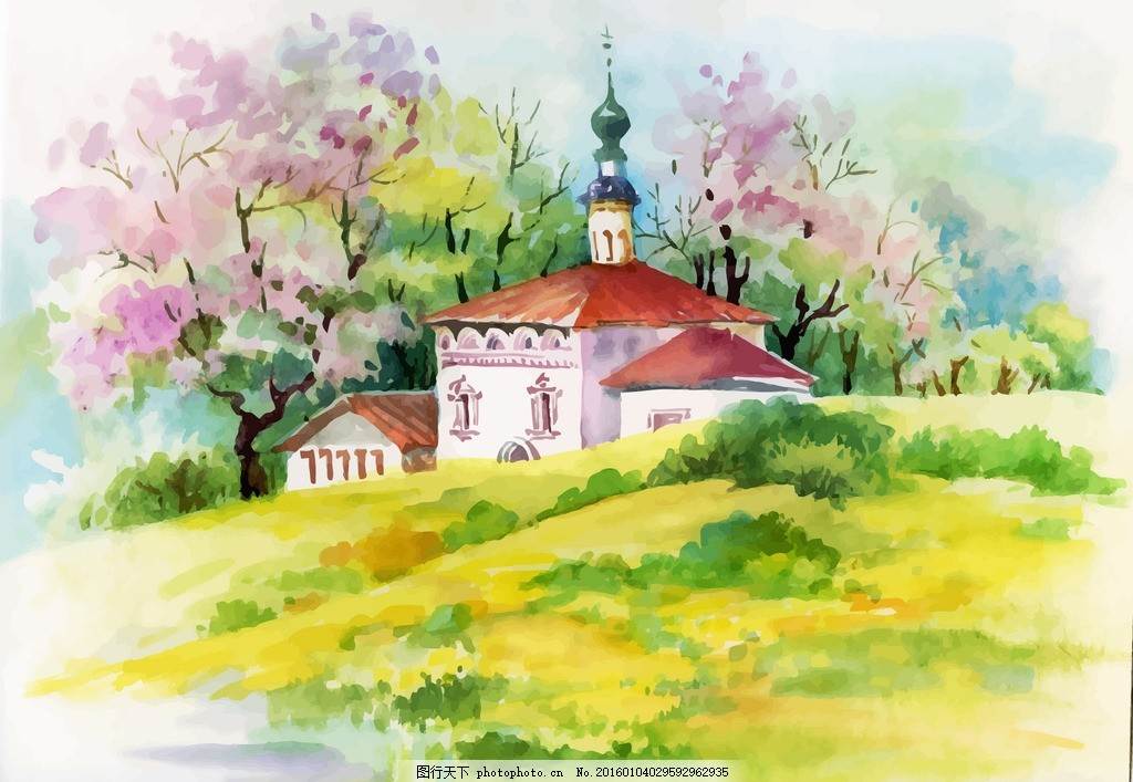 风景画简单水彩画 简单的水彩风景画-图片4