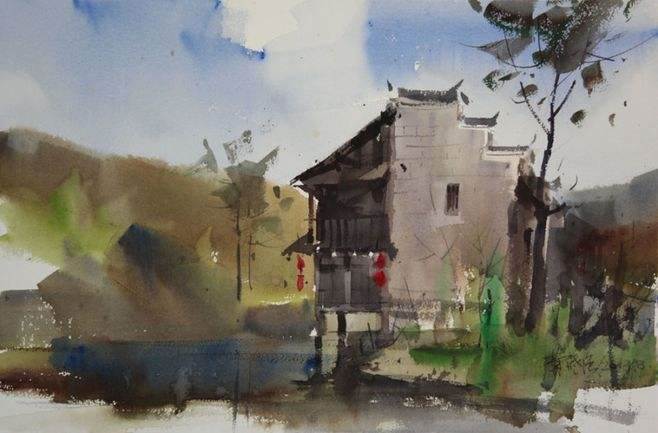 费曦强水彩画作品