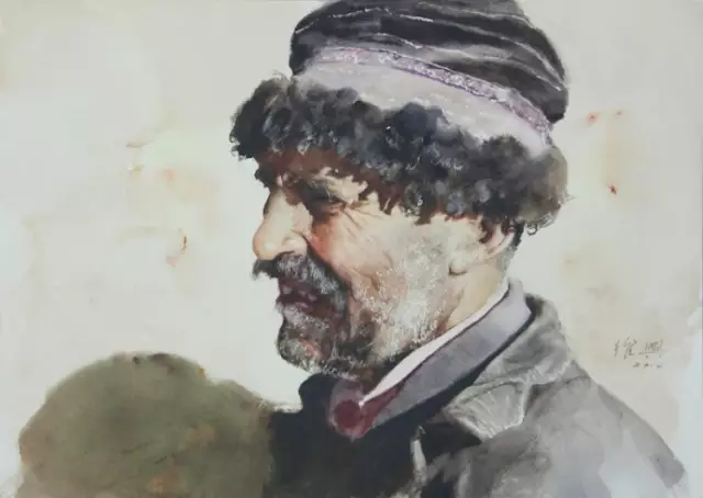 关维兴水彩人物画