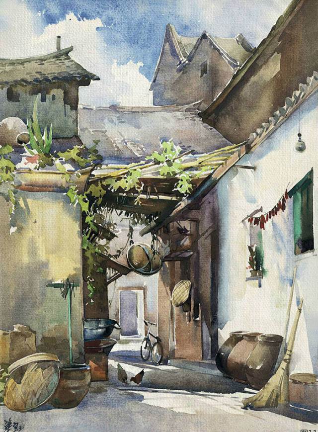 建筑物水彩画 建筑物水彩画图片大全集-图片4