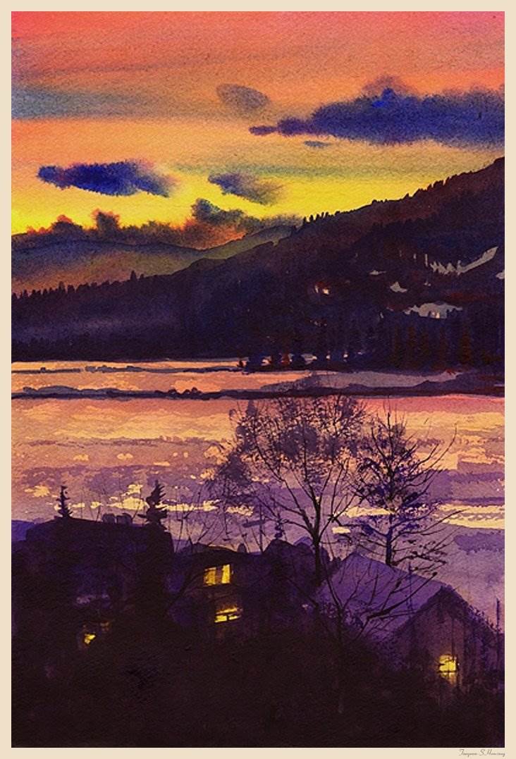 画风景的水彩画 水彩画图片风景画-图片3
