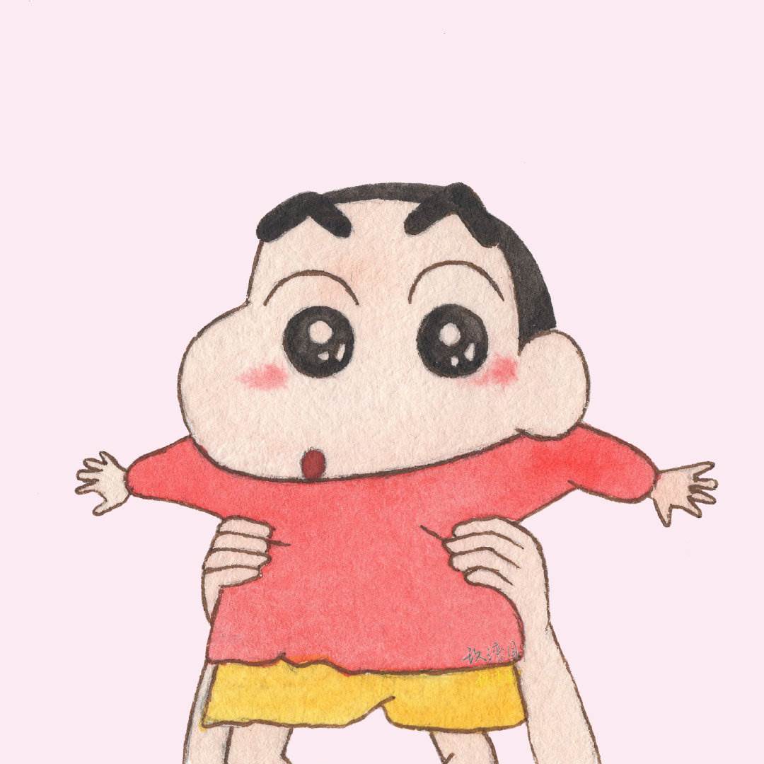 水彩画蜡笔小新