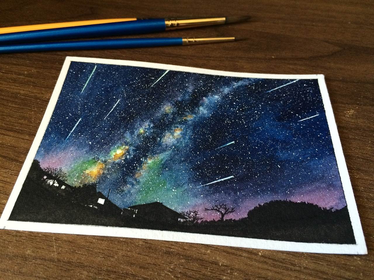 星辰大海水彩画教程 星辰大海水彩画教程简单-图片3