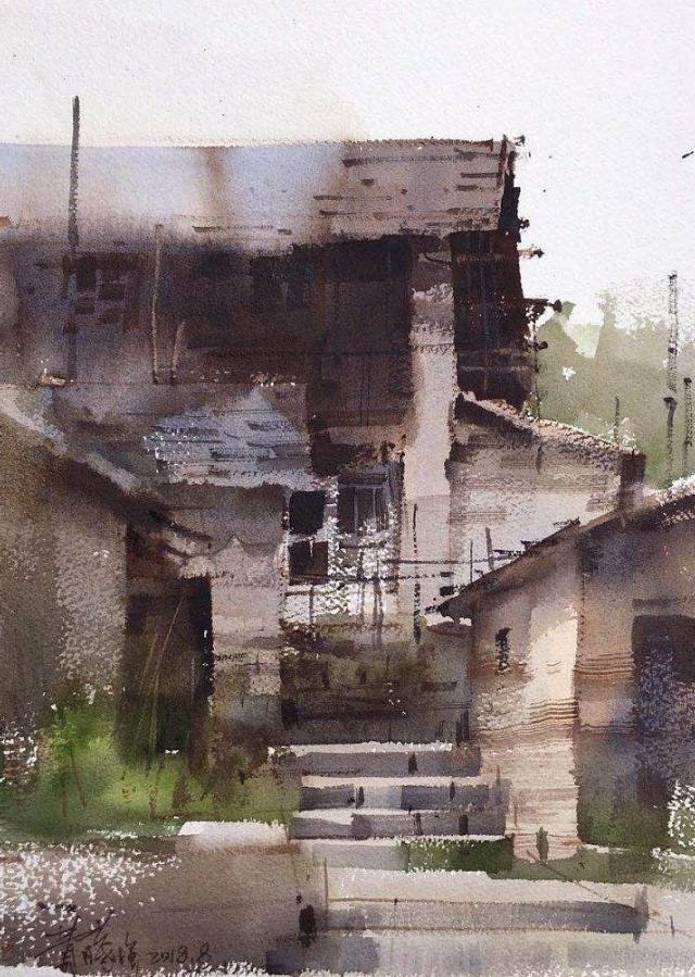 费曦强水彩画作品 费曦强水彩风景画-图片3