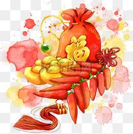 春节水彩画简单