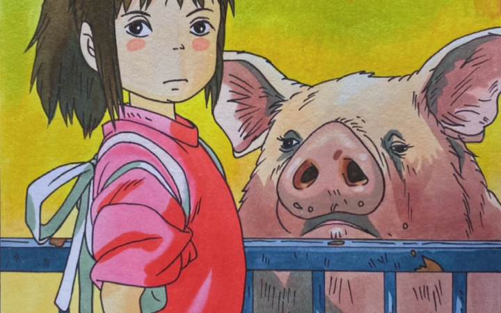 千与千寻水彩画