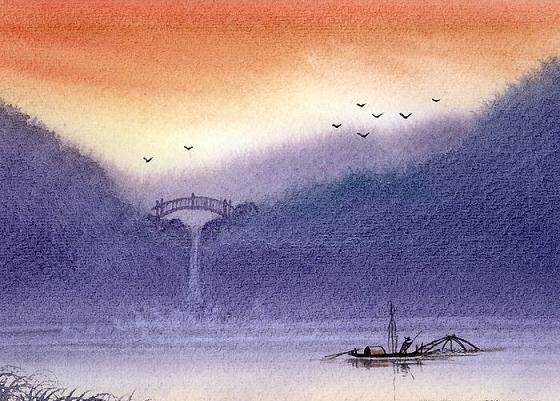 水彩画简单风景画 简易水彩画教程-图片2