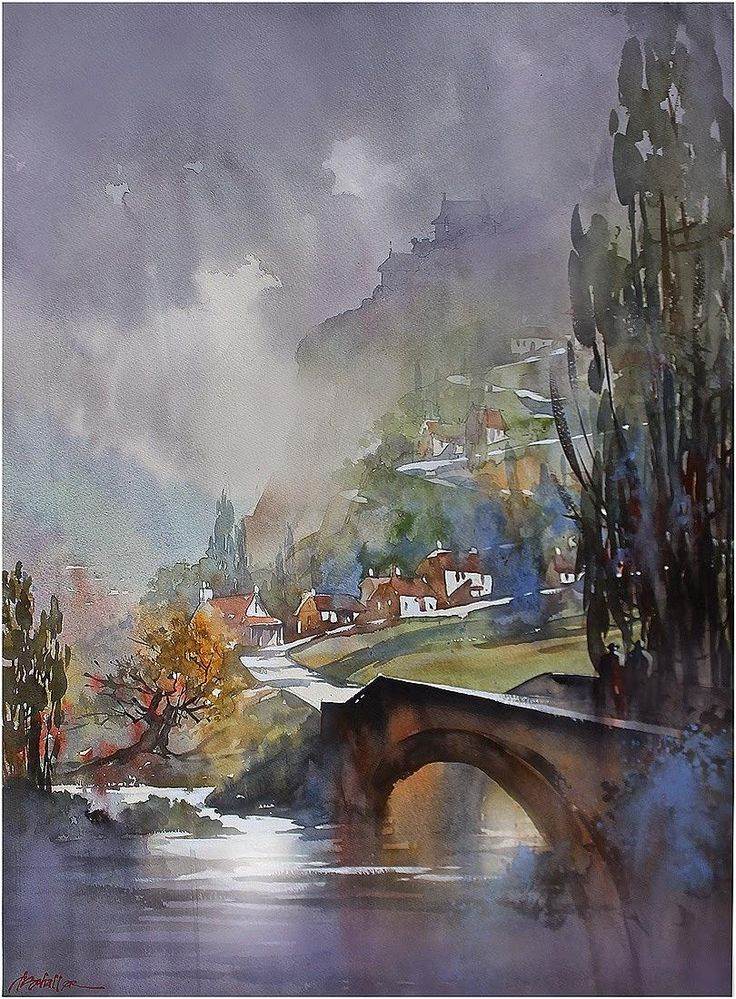 好看的水彩画风景