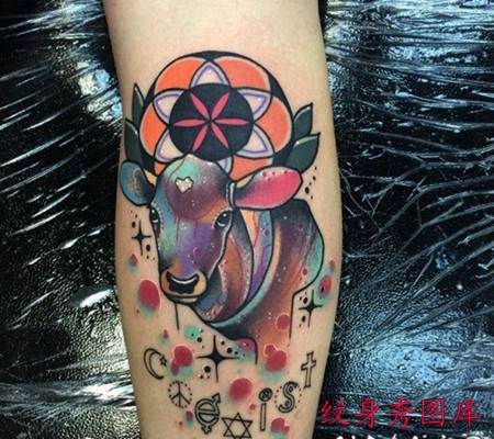 关于牛的水彩画 关于牛的水彩画 简单-图片3