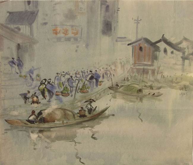 柳新生水彩画 柳新生水彩画值钱吗-图片1