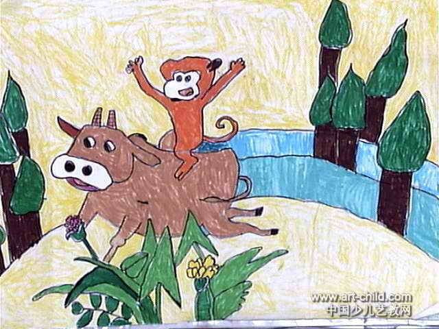 关于牛的水彩画 关于牛的水彩画 简单-图片2