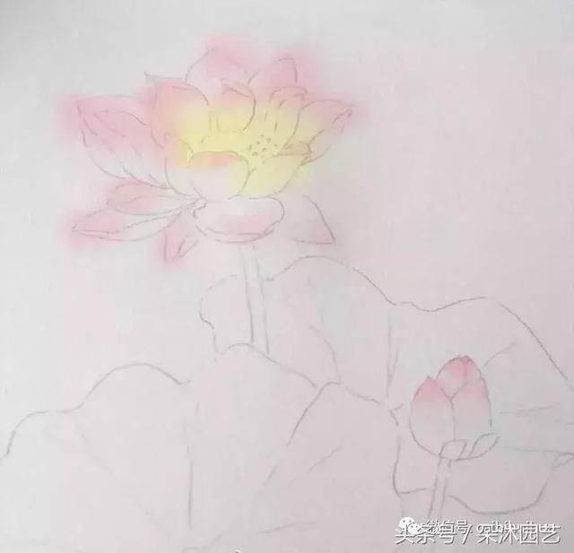 邻近色水彩画