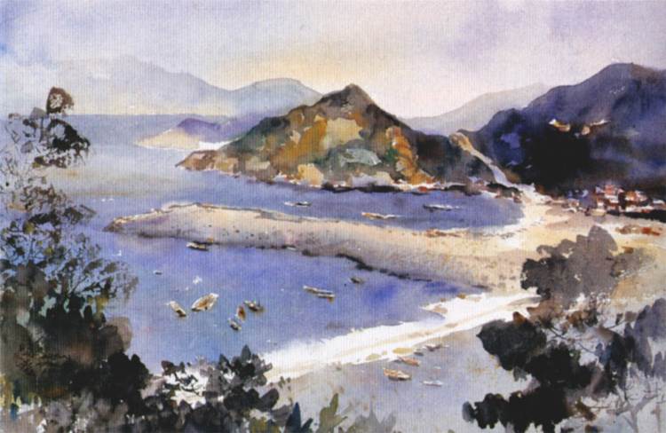 陈阳春水彩画