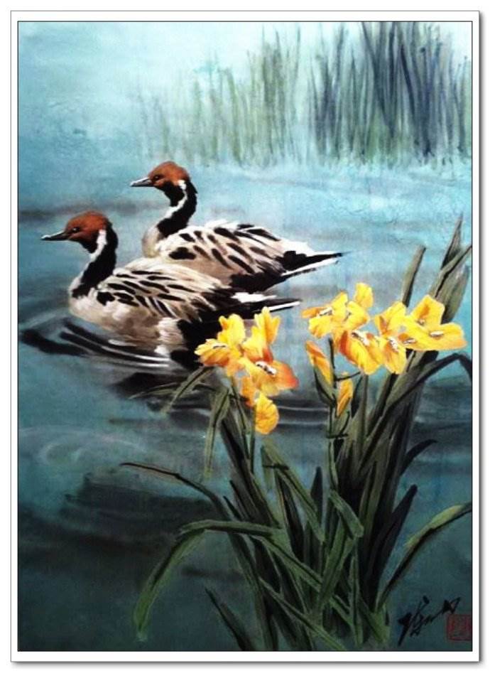陈阳春水彩画