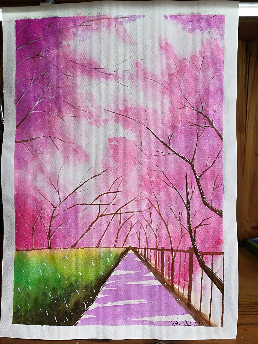 初中美术水彩画