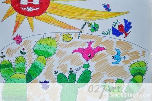 沙漠水彩画