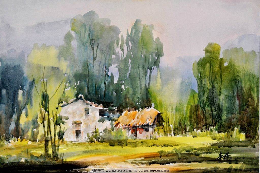 陈阳春水彩画
