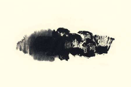 黑色水彩画