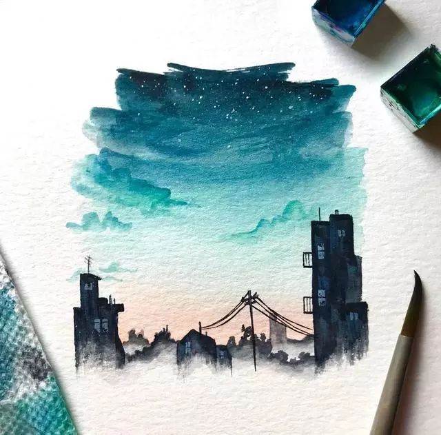 新手画水彩画