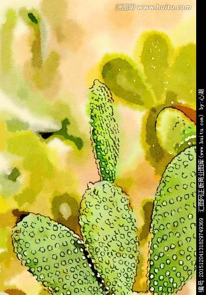 沙漠水彩画