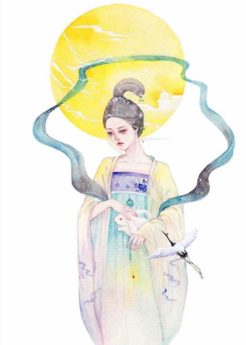 古风水彩画人物简单