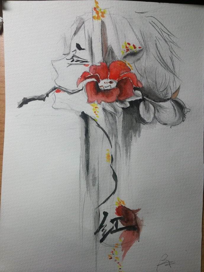 邻近色水彩画