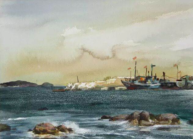 风景写生水彩画